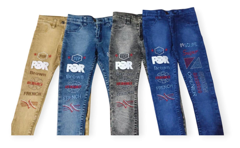Boys Stylish Beige Denim Jeans